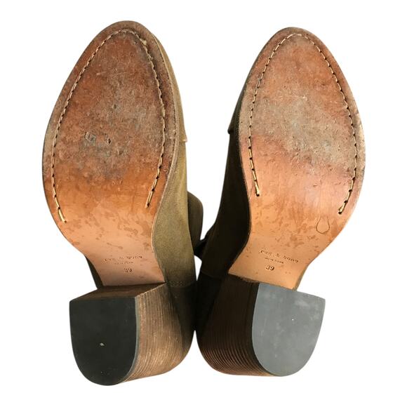 Rag & Bone Kinsey Boots Womens US9 EU39 Mustard Brown Leather Suede 3.5" Heels - Picture 7 of 7